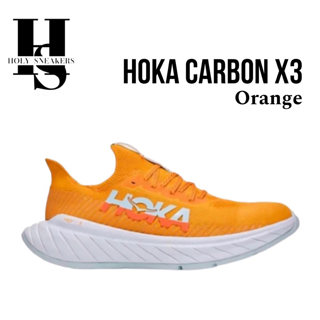 Sepatu Hoka Carbon X3 Road Running Shoes - Orange