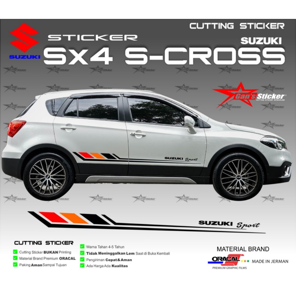 Suzuki SX4 S-Cross Variasi Sticker Aksesoris Mobil Suzuki SX4 S-Cross