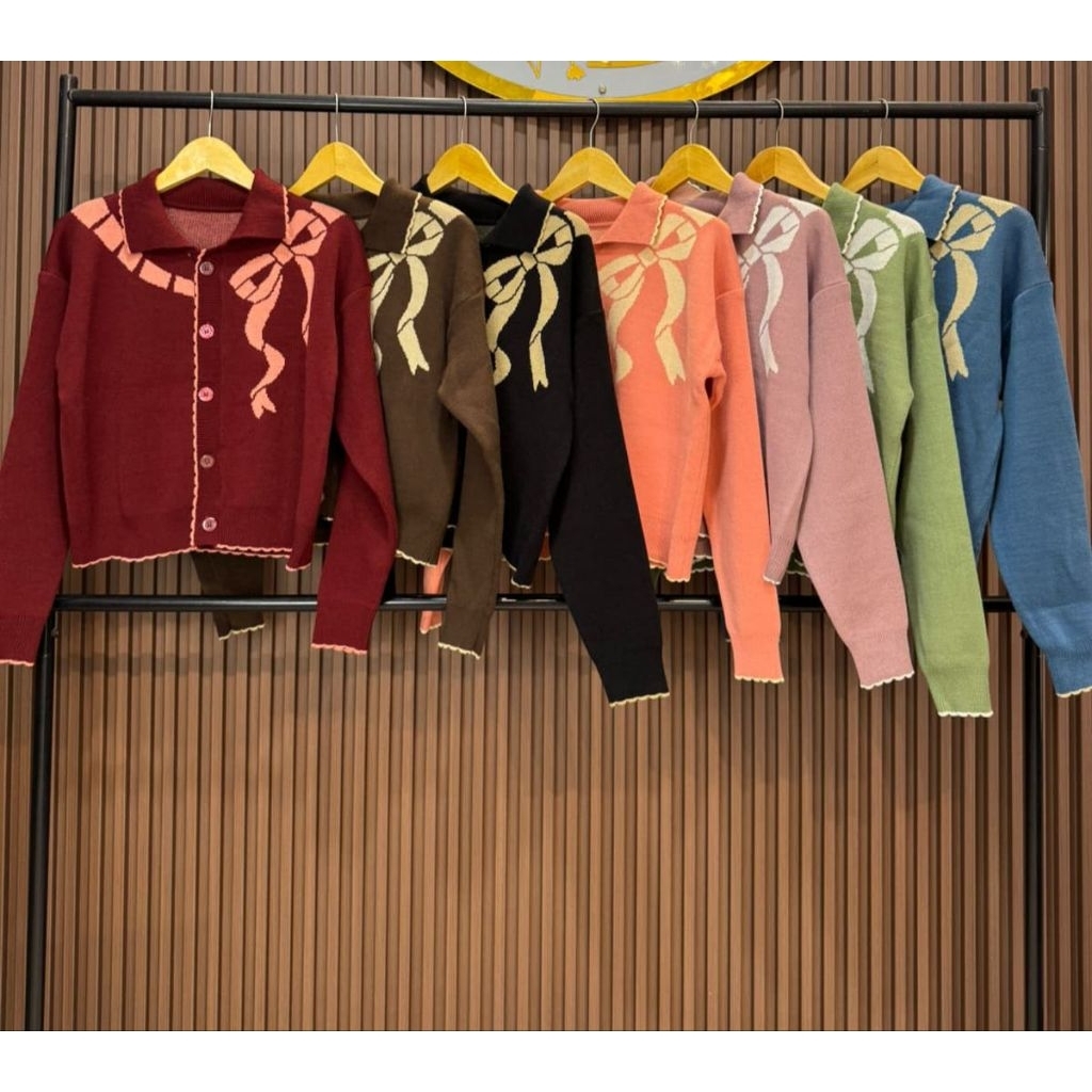 CARDIGAN MOTIF PITA | CARDIGAN RAJUT PITA | CARDIGAN RAJUT CROPTOP | CARDIGAN RAJUT PREMIUM | CARDIG