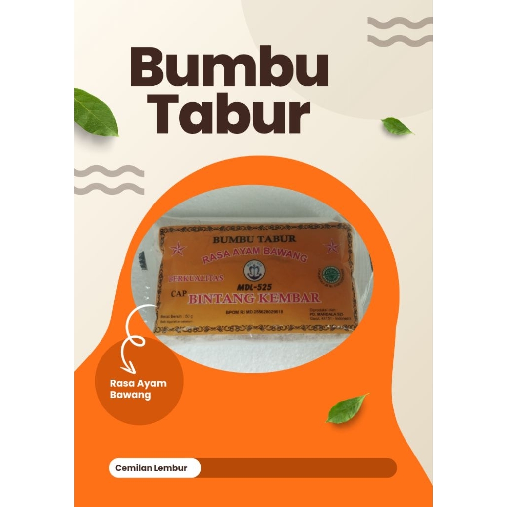 

Bumbu Tabur Cap Bintang Kembar Rasa Ayam Bawang 50gr