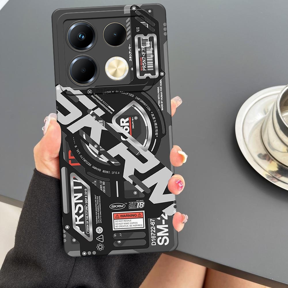 Softcase Infinix Note 40 Pro / Note 40 Pro 5G - Motif Mesin , Silikon Pro Camera, Casing HP, Pelindu