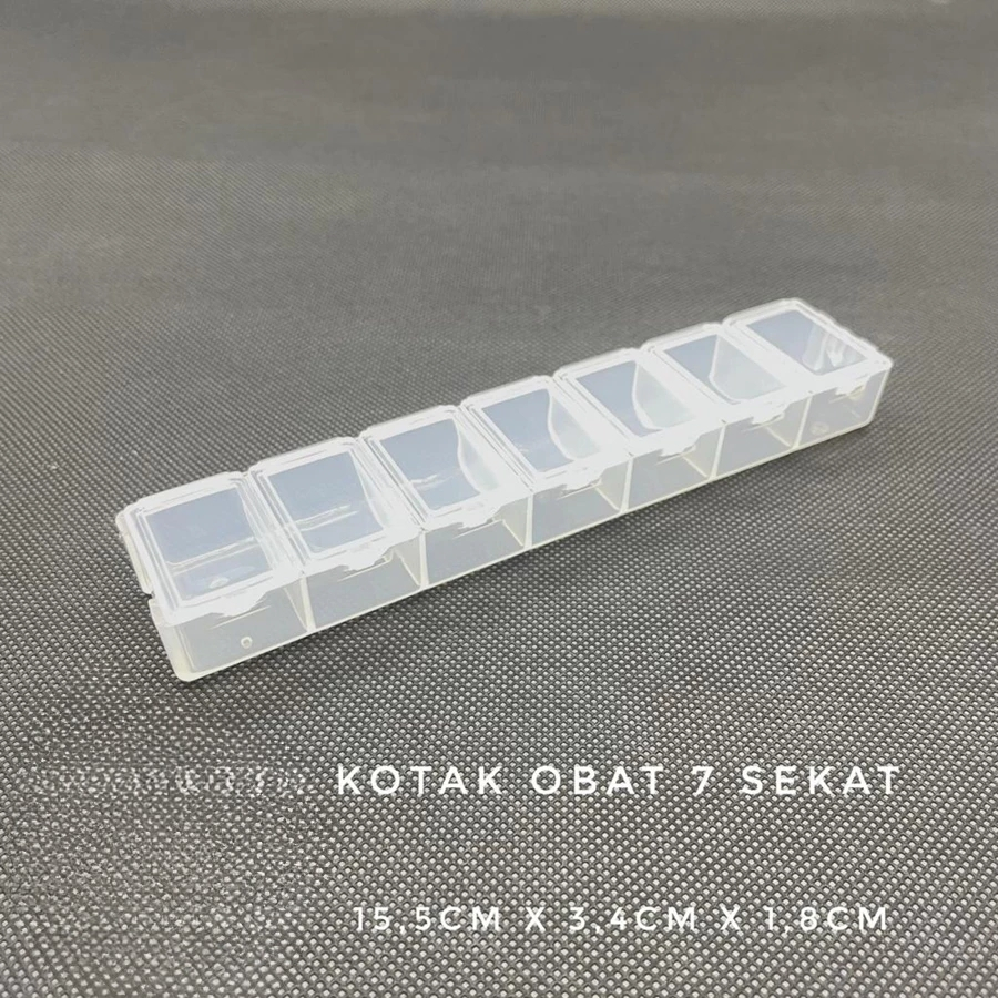 Box / Kotak / Storage Plastik Penyimpanan Manik / Mote 7 Sekat / Storage Box Kotak Sekat Plastik