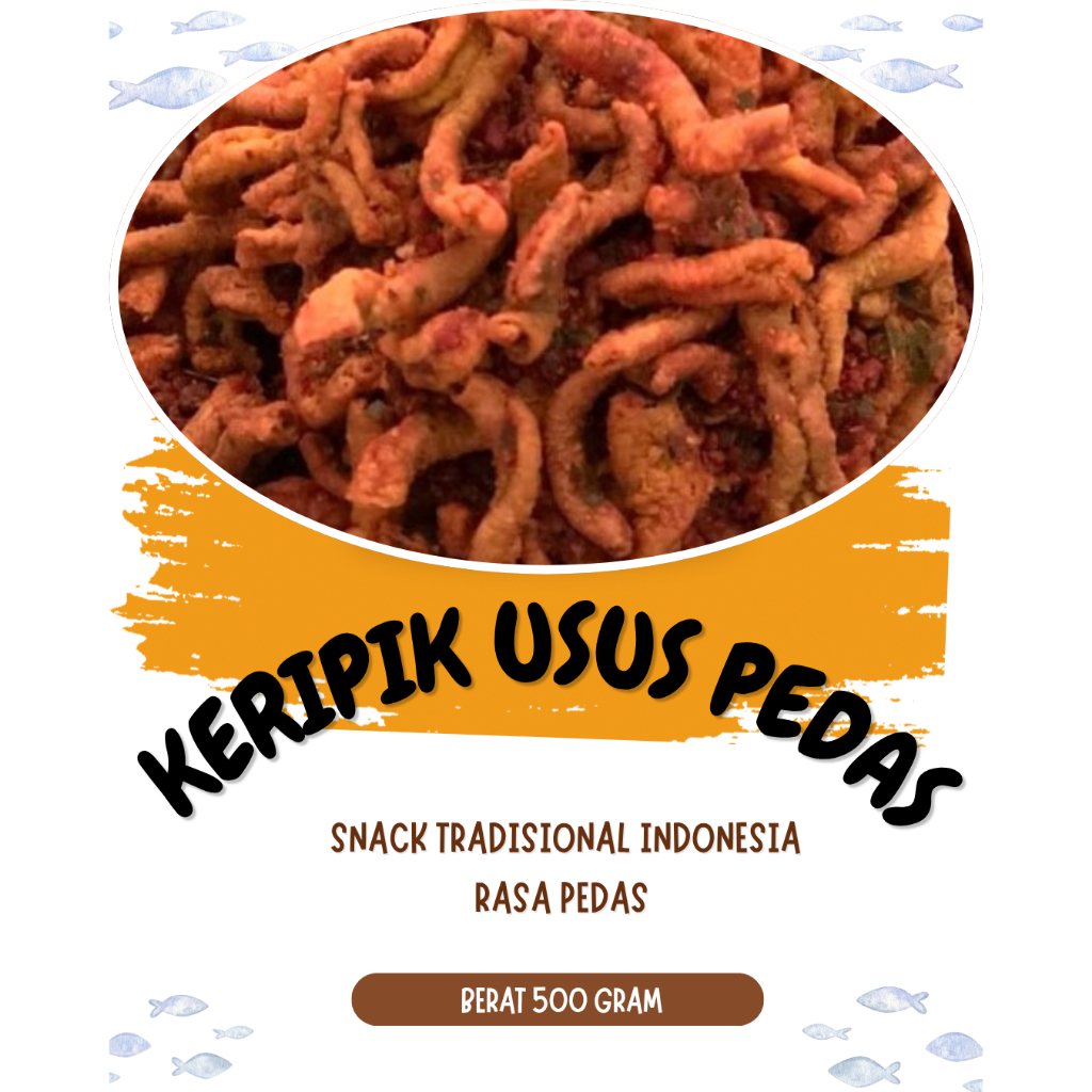 

Keripik Usus Ayam Pedas Renyah 250, 500, 1000 Gram