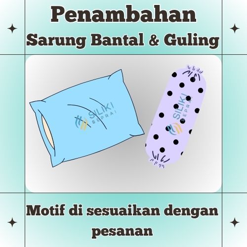 Sarung Bantal Guling 1 Set Bahan Katun Lokal Katun Jepang Sutra Organik 60s