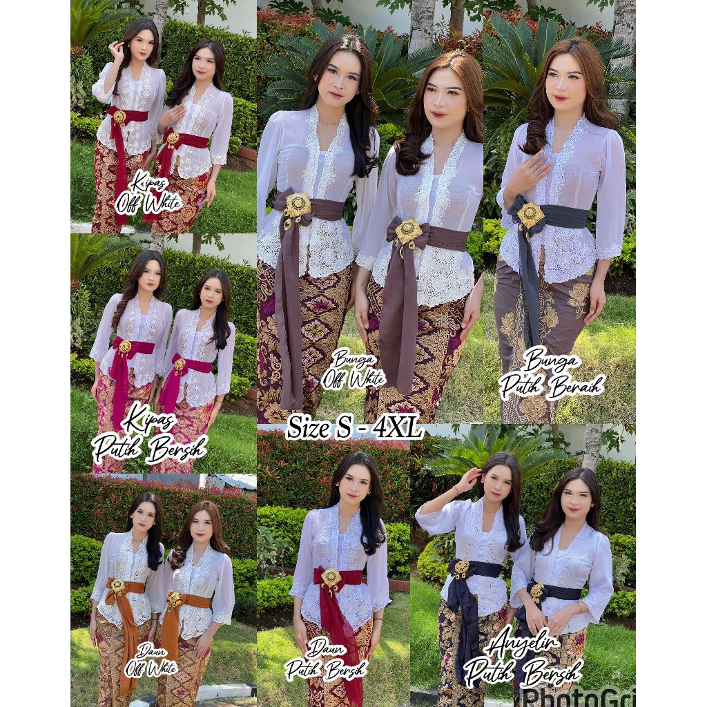 KEBAYA BORDIR PAYET KARTINI SPESIAL PUTIH