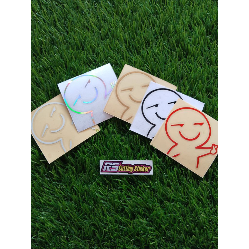 sticker cutting emoji lucu sticker motor