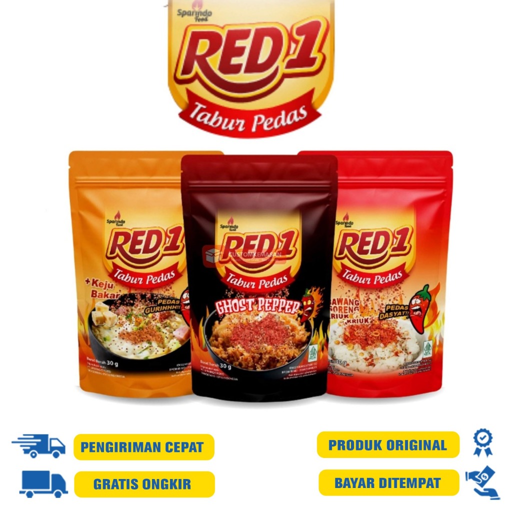 

RED1 Tabur Pedas Ghost Pepper 30 gram | Tabur Pedas Bawang Goreng 30 Gram