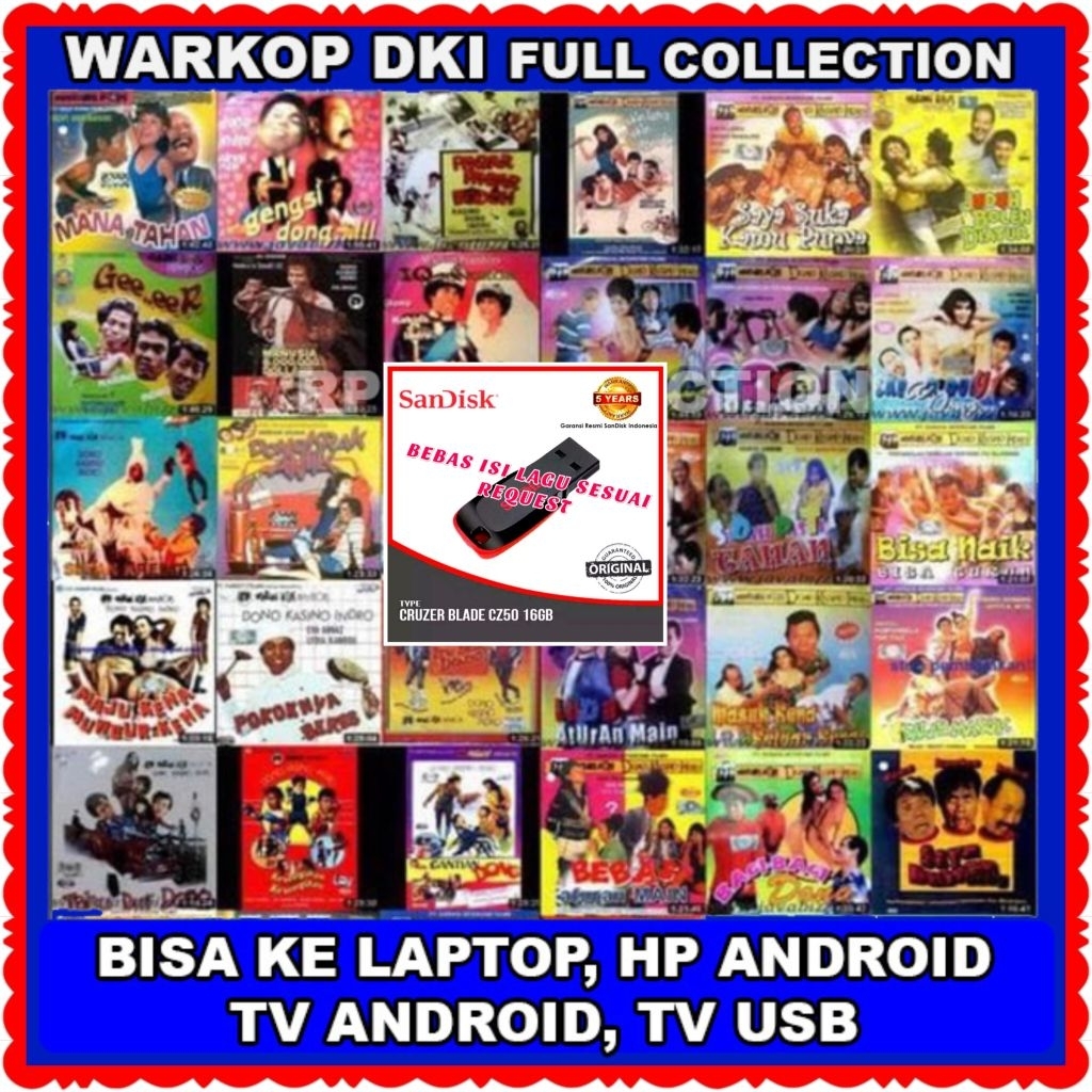 WARKOP DKI-KASET FILM WARKOP DKI USB 16 GB