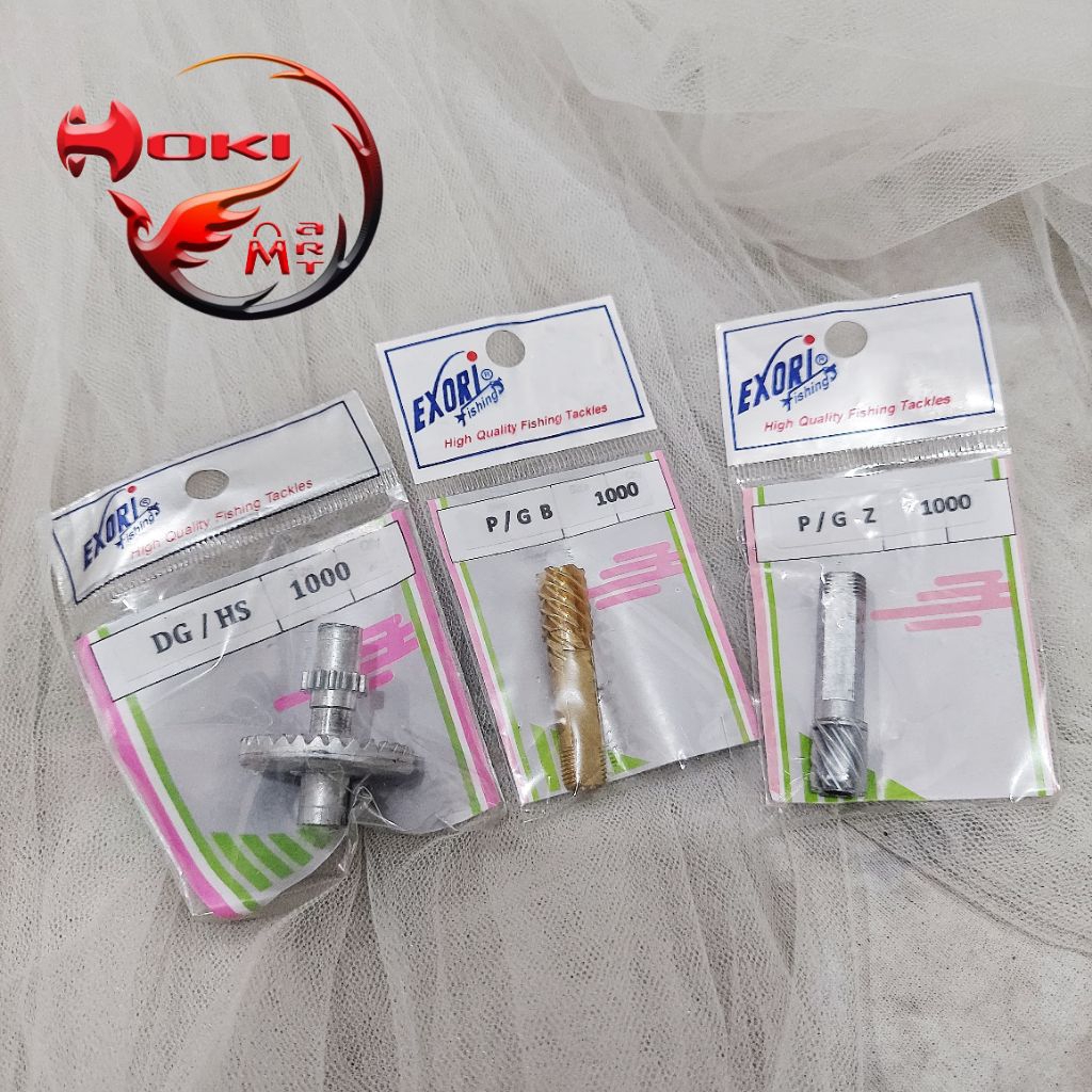 Spare part reel spinning 1000 pinion gear dan gear gigi payung / spare part reel exori