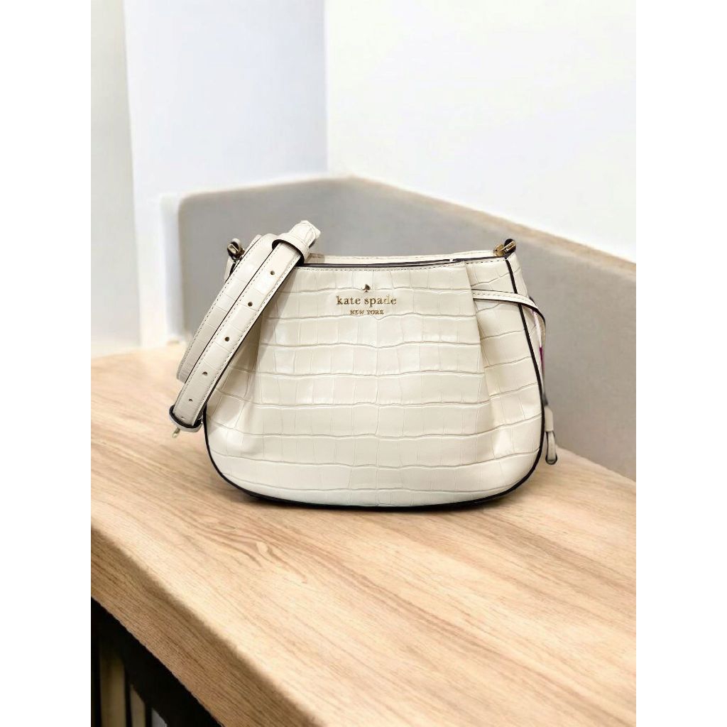 Ks Dumpling crossbody bare croco