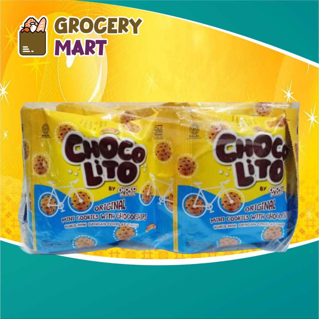 

(RENCENG) CHOCO LITO Mini Cookies ChocoChips Rasa Original 15gr Isi 10Pcs