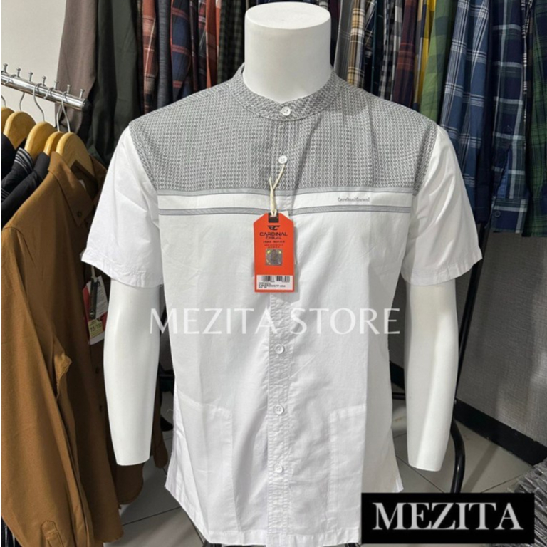 Kemeja Koko Cardinal Casual Pendek Putih Regular