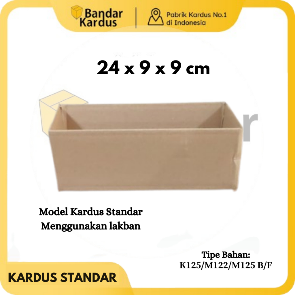 

Kardus Standar | Box Packing Multifungsi Uk 24x9x9 cm