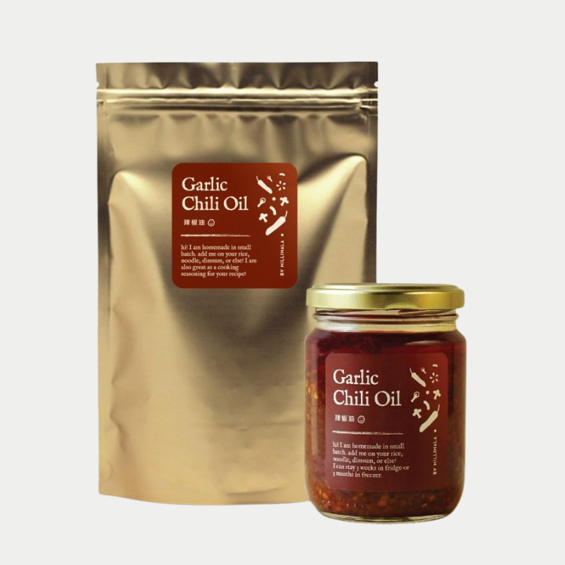 

Millimala - Garlic Chili Oil 1kg - Minyak Cabai Bawang Chilli Sauce