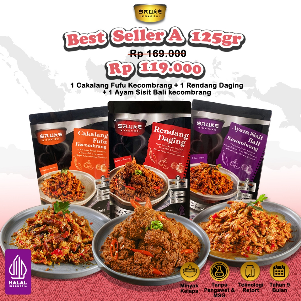 

SAUKE Paket Best Seller Isi 3 Lauk Siap Saji