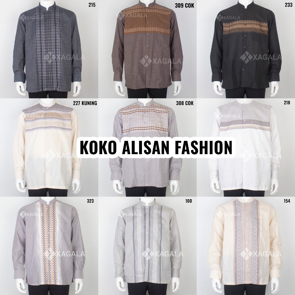 ALISAN Baju Koko PRIA Alisan Lengan Panjang BAJU TAQWAH KOKO FASHION ALISAN TERBARU