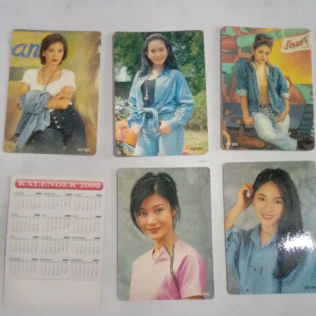 hobi koleksi kartu saku kalender tahun 2000 artis all