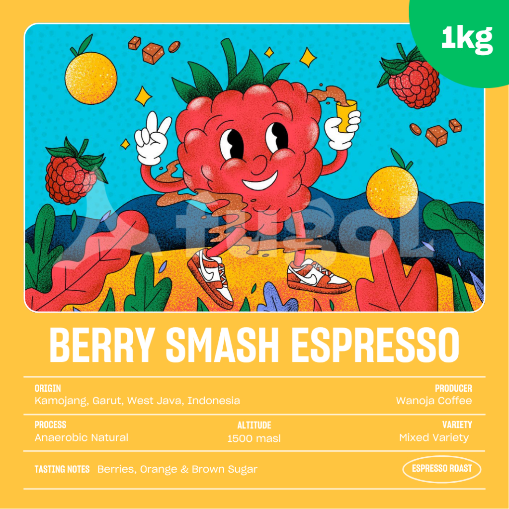 

Kopi Arabika Berry Smash Espresso Roast 1kg - Best For Espresso