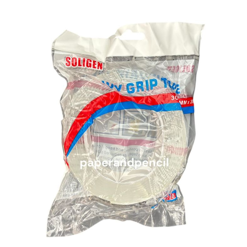 

Double Tape Bening Transparan Clear SOLIGEN / Double Tip 2 Sisi SOLIGEN ORIGINAL
