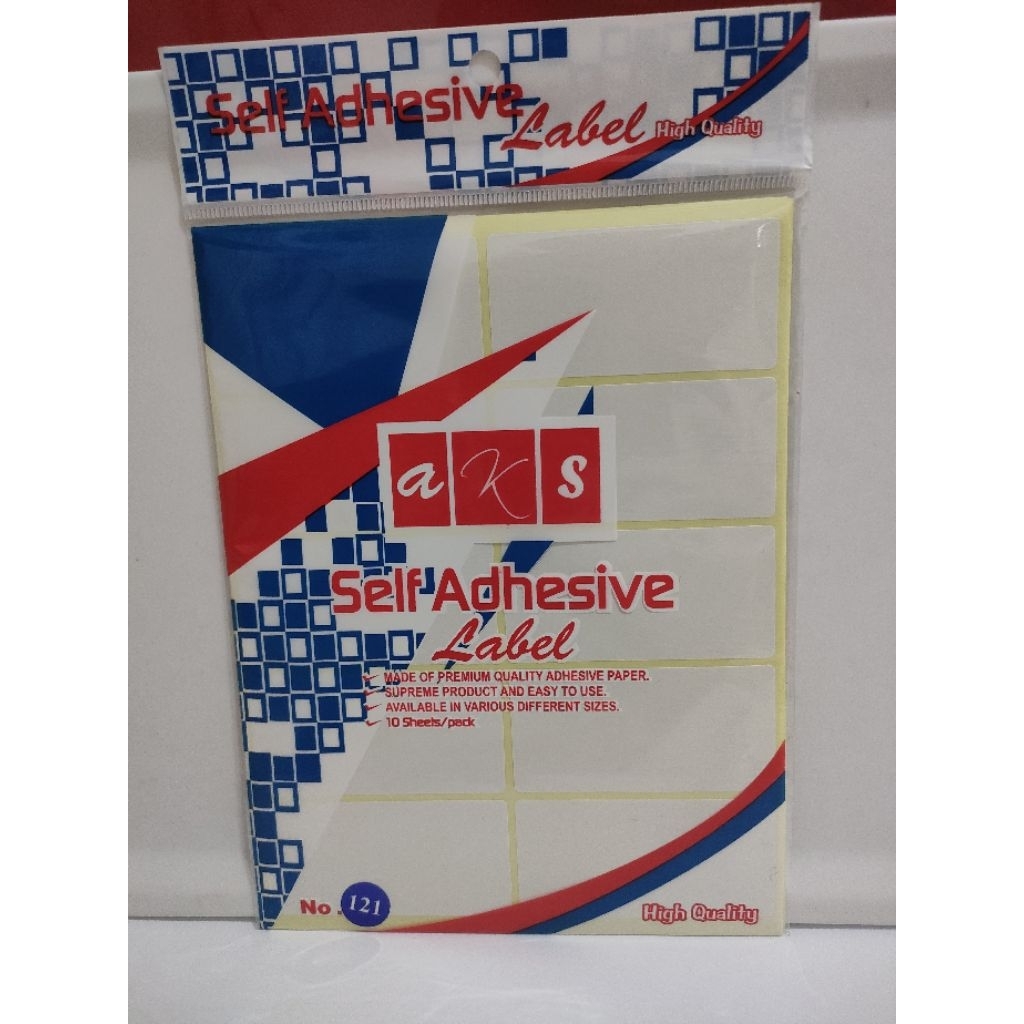 

sticker nama /tempelan nama merek AKS 121 isi 10sheet/pack