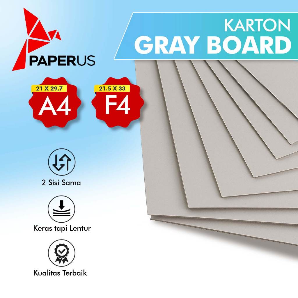

Gray Board Ukuran A4 & F4 | Gray Board A4 | Gray Board Folio | Hard Box
