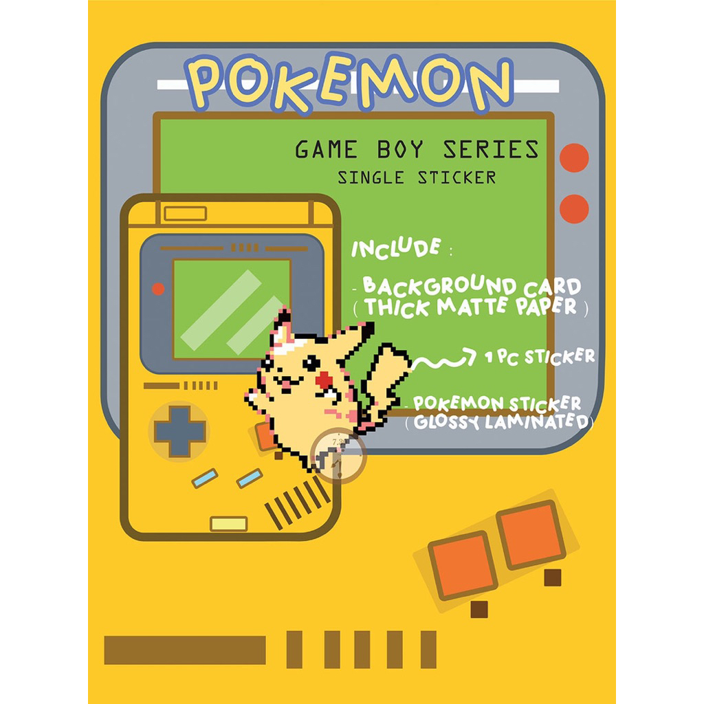 Pokemon pixel art sticker - stiker pokemon fan art