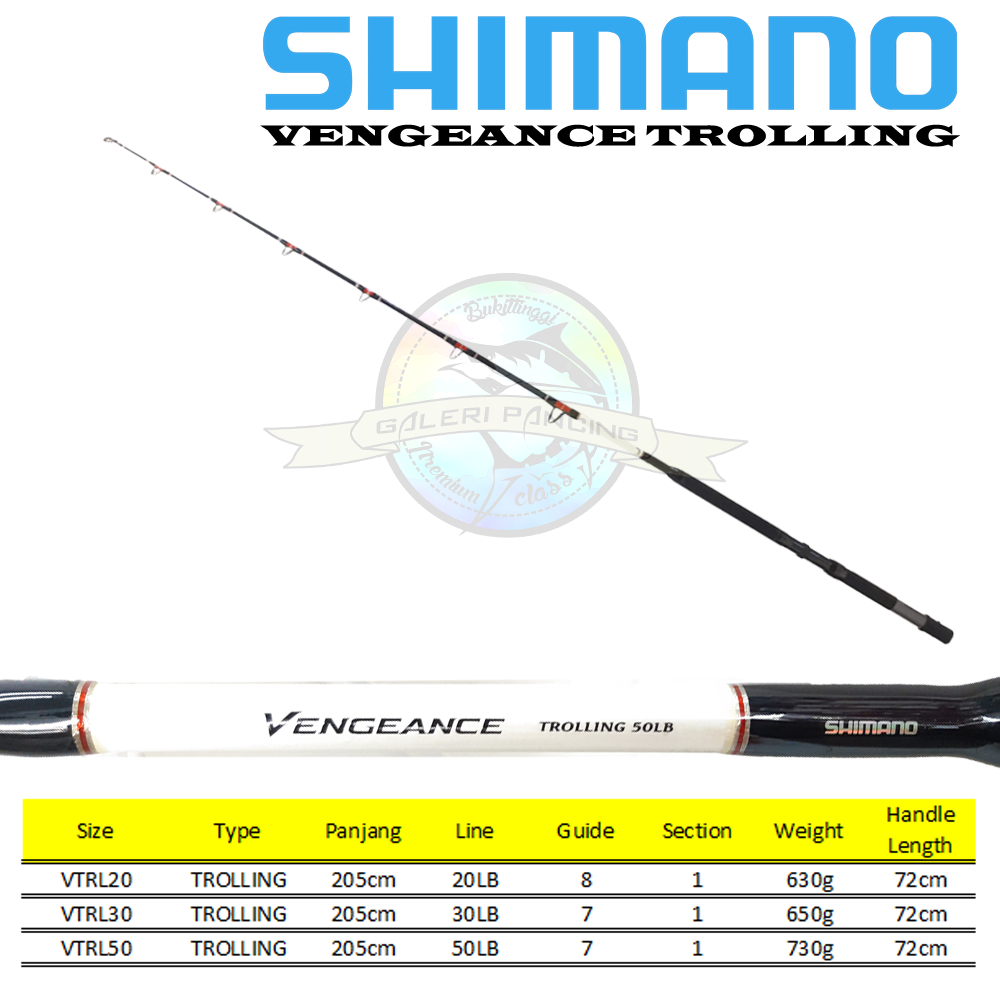 Joran Trolling Shimano Vengeance Trolling 20LB 30LB 50LB