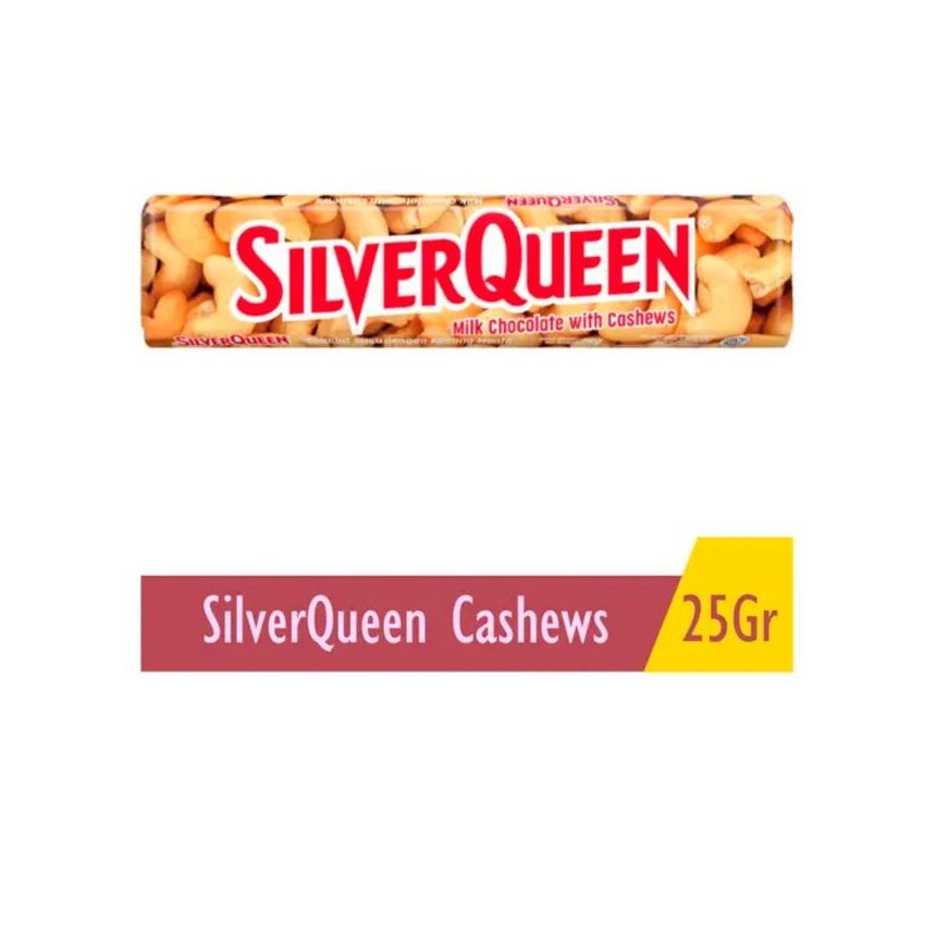 

SilverQueen Cashews / Almond Milk Chocolate 22gr / Coklat Silverqueen
