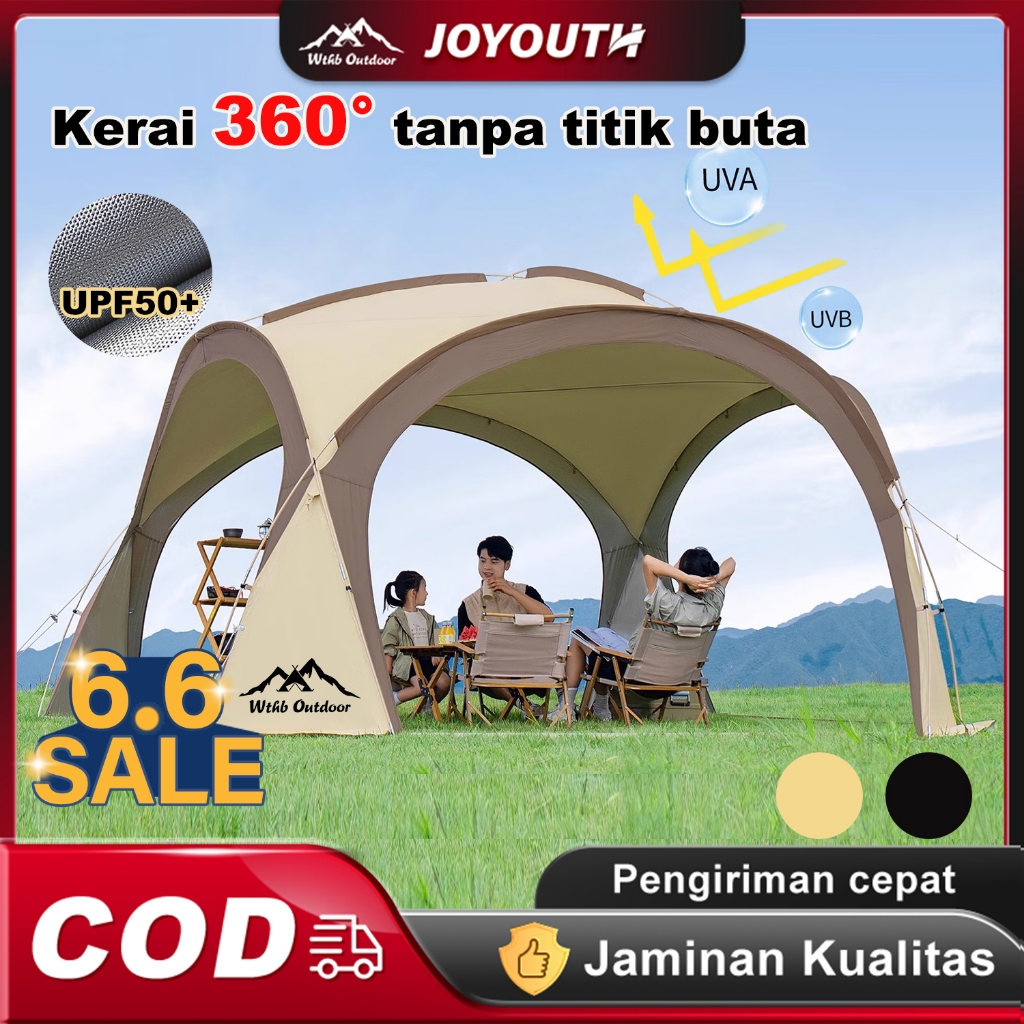 Joy Tenda Dome Camping 8-10 Orang Tenda Dome Otomatis Anti Air & Uv Tenda Kanopi Besar Outdoor Tenda