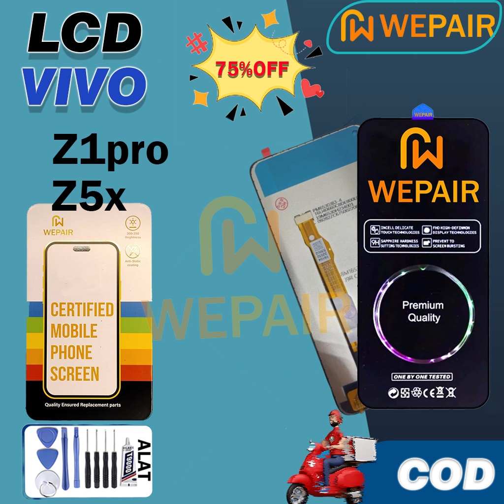 Layar LCD HP Ori VIVO Z1 PRO/Z5X WEPAIR LCD Fullset Original 100% +Bebas Toolkit untuk Perbaik+Garan