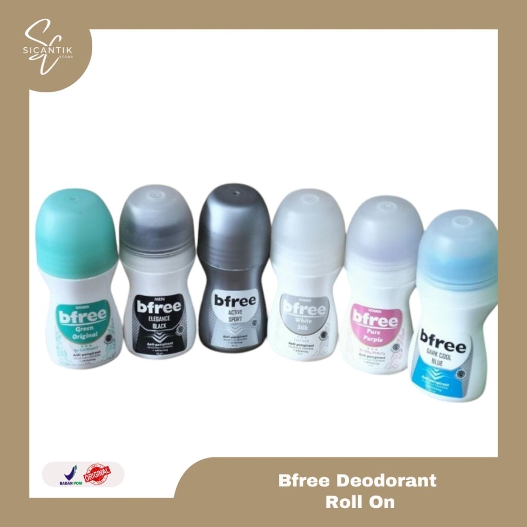 BFREE DEODORANT ANTIPERSPIRANT ROLL ON | DEODORANT LOTION WHITENING ORIGINAL BPOM