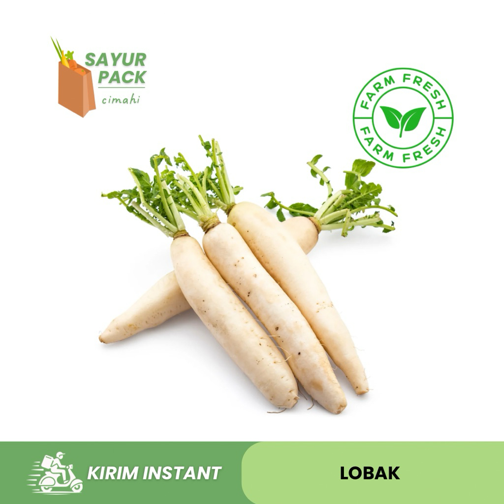 

LOBAK PUTIH 500 gr | sayur lobak | sayur instant bandung cimahi