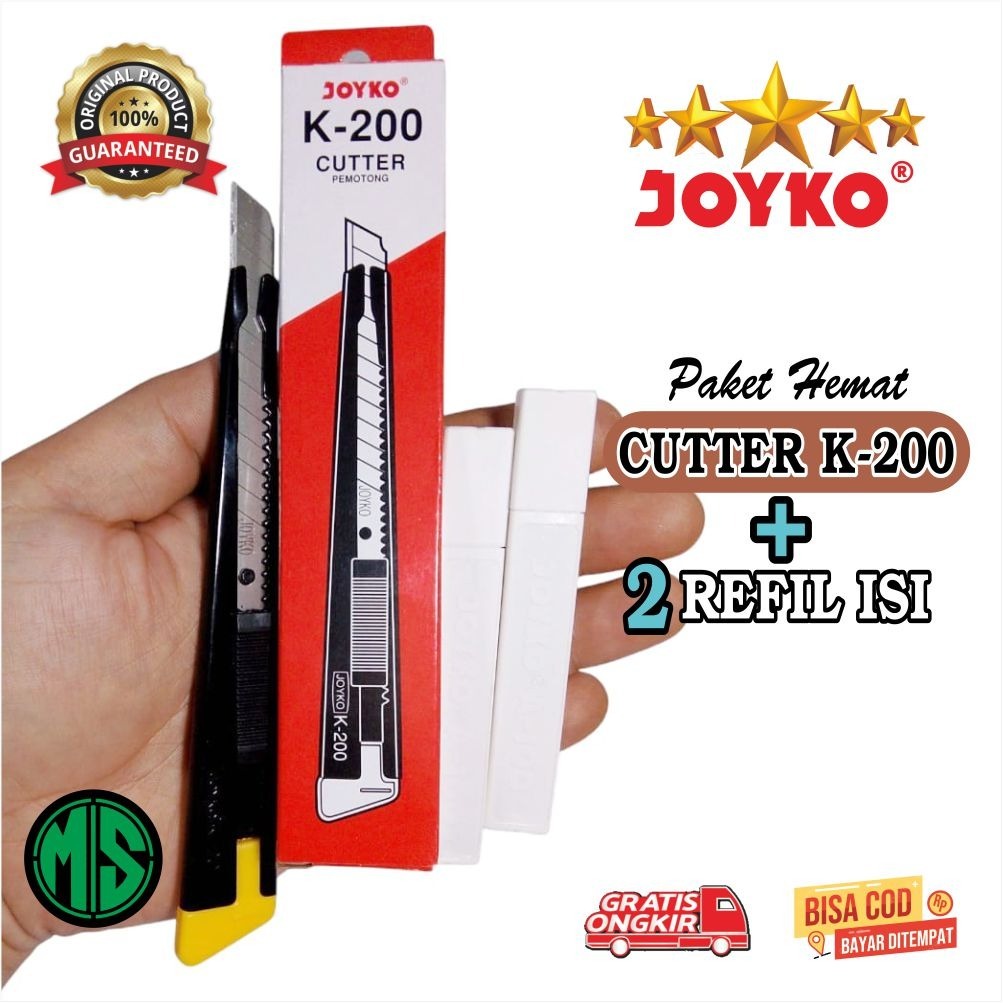 

JOYKO K-200 CUTTER KECIL CUTTER + 2 pak REFIL ISI JOYKO, CUTTER KECIL JOYKO + 2 REFIL