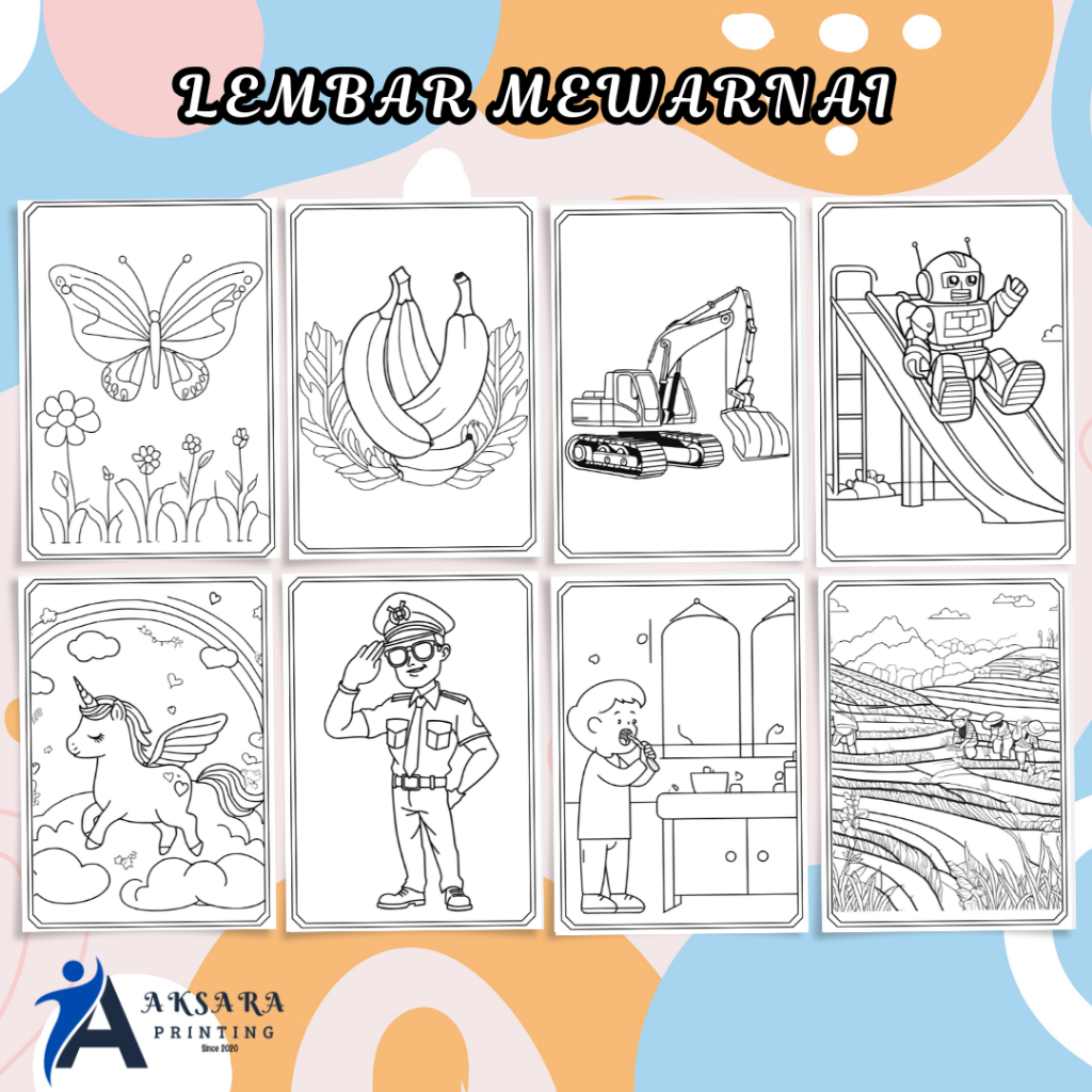 

MEWARNAI 20 LEMBAR A4 KERTAS HVS 80 GSM