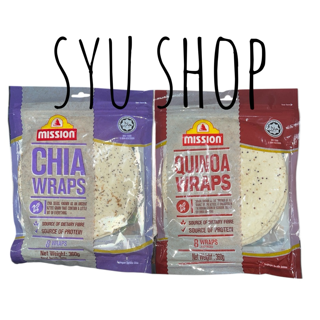 

mission wrap wraps quinoa chia seed original whole grain potato garlic isi 8 pcs super soft kukit