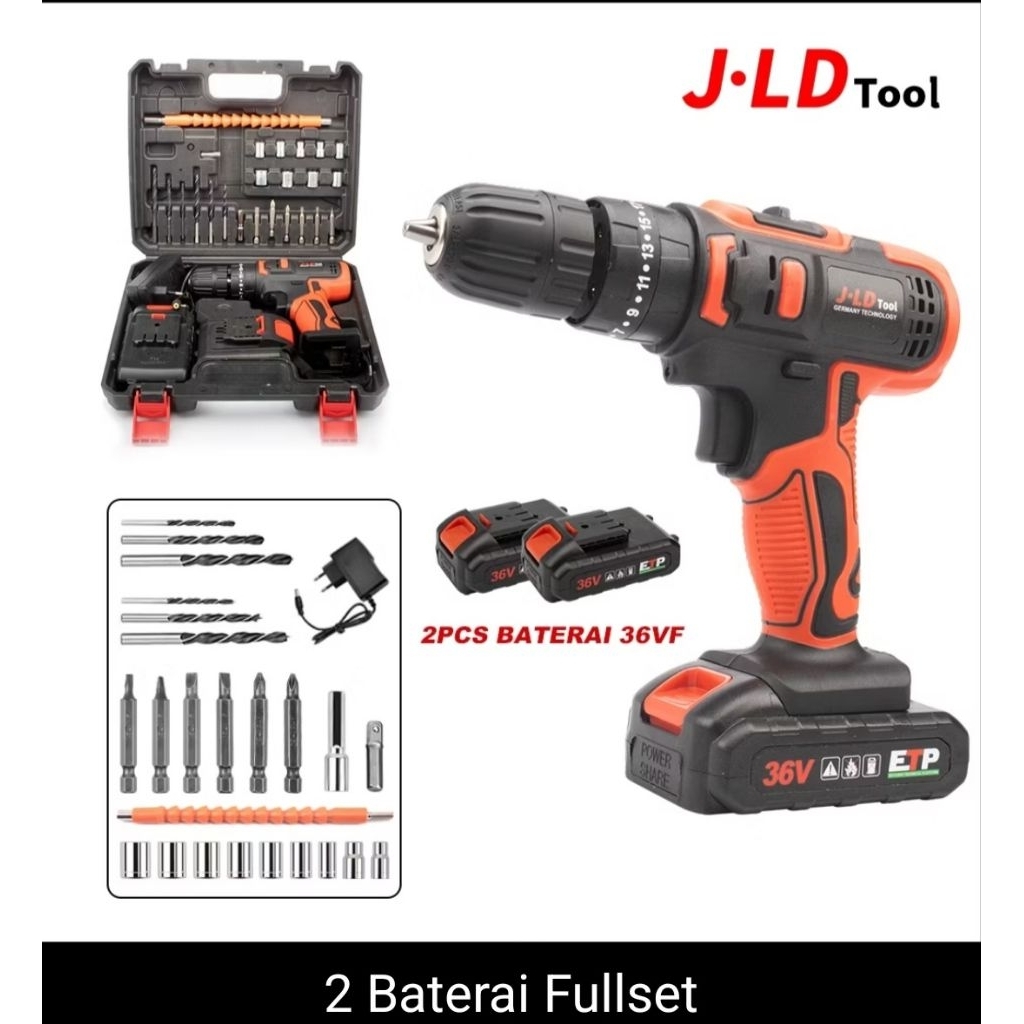 CUCI GUDANG BOR JLD 36 VOLT 13 MM BOR CORDLESS JLD 36V