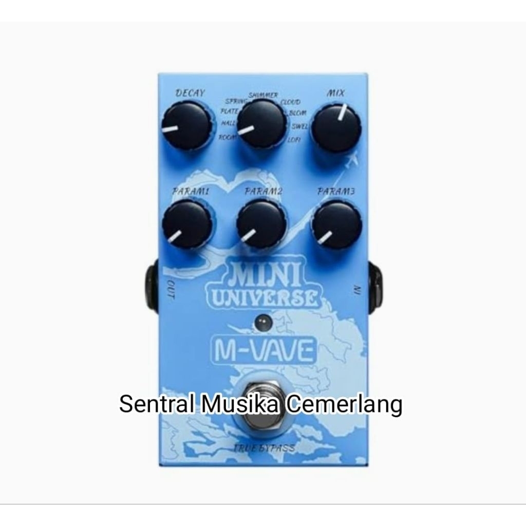 M-VAVE MINI UNIVERSE Multi Efek Gitar Digital Reverb Spring Hall Shimmer Cloud