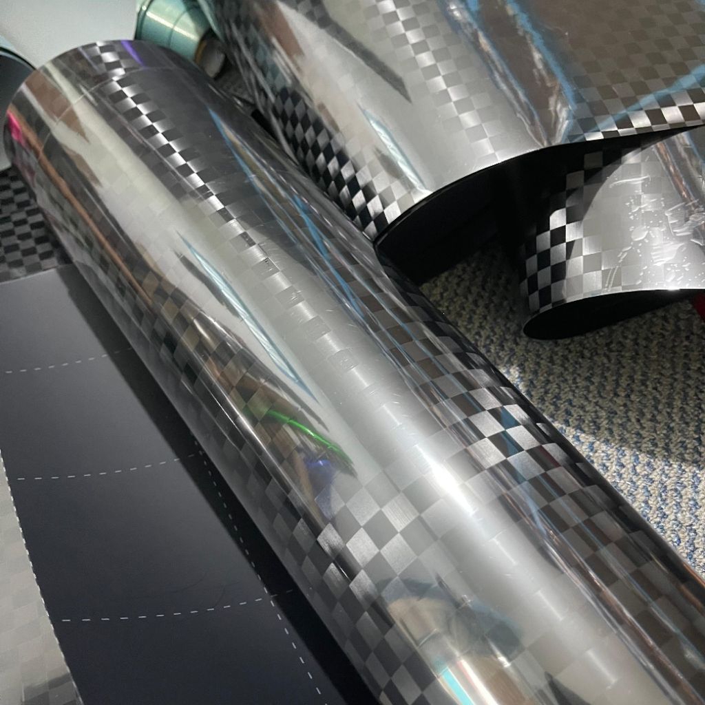 skotlet sticker carbon motif kotak catur untuk mobil/motor