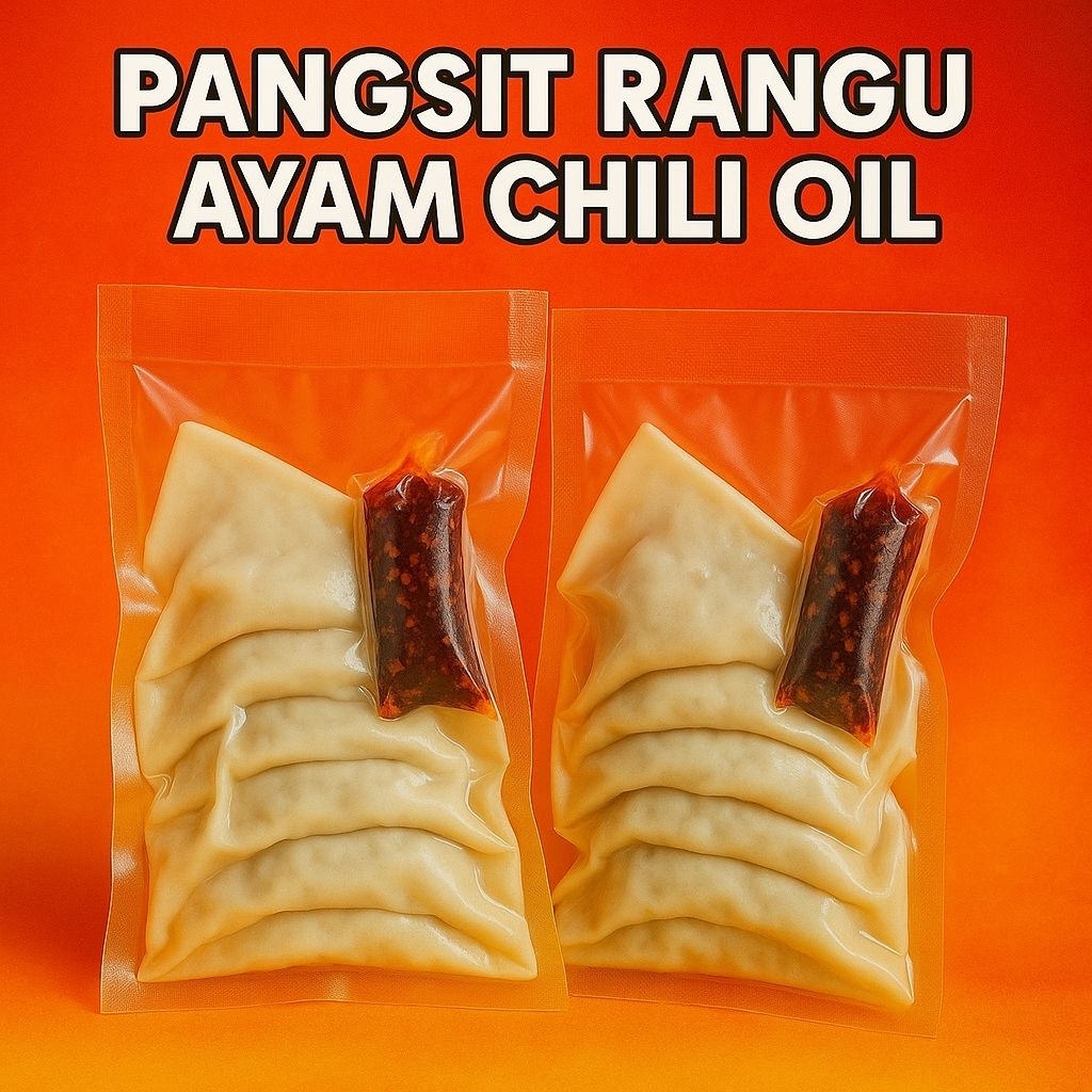 

Pangsit tulang rangu chili oil 12 pcs |cemilan pedas