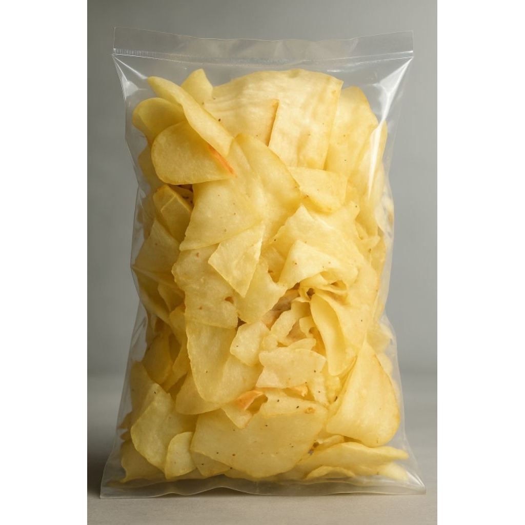 

KERIPIK SINGKONG BANDUNG 250-300gr 100%singkong tanpa pengawet RASA ORIGINAL (ASIN GURIH)