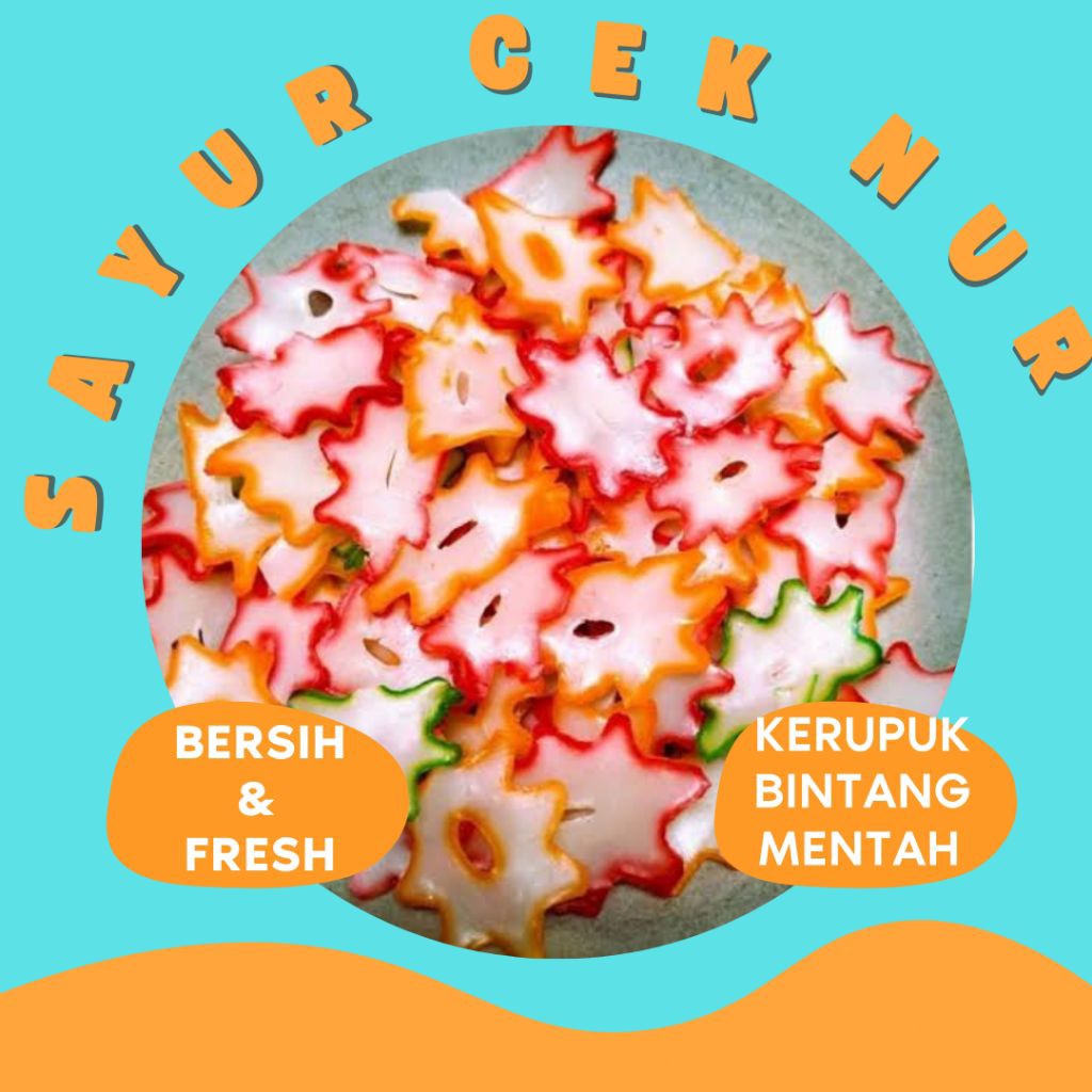 

KERUPUK BINTANG MENTAH WARNA WARNI - INSTAN PALEMBANG