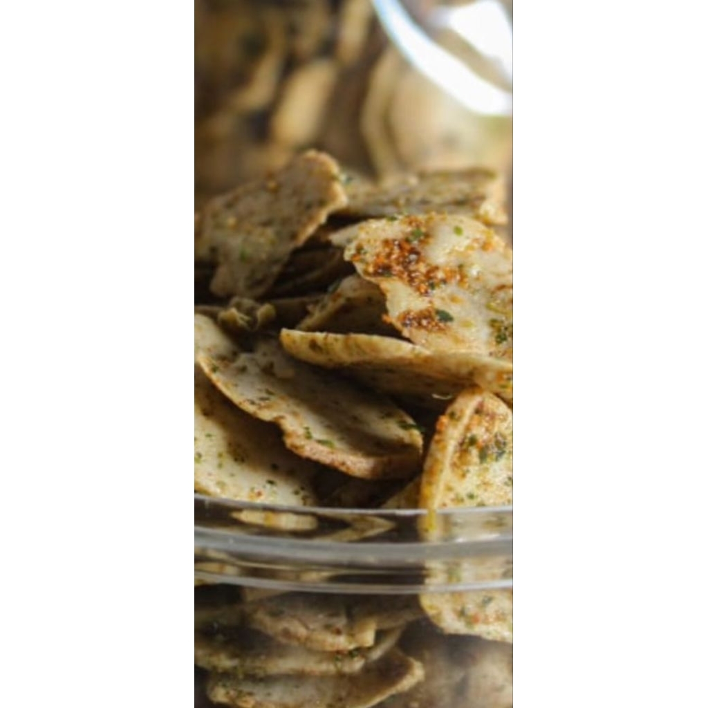 

Basreng Pedas Sedang 500gram daun jeruk