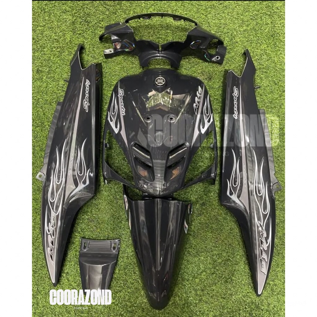 Full body halus mio sporty abu-abu gelap