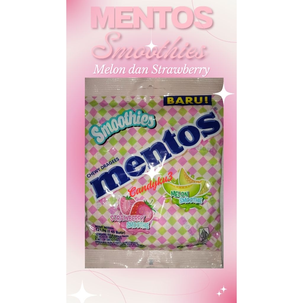 

Mentos SMOOTHIES 121,5gr +-45 butir