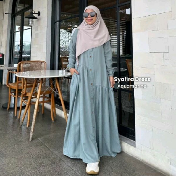 GAMIS SYAFIRA BY AURORA HIJAB (GAMIS SAJA) // SYAFIRA DRESS AURORA HIJAB // GAMIS SYARI RAYON POLOS