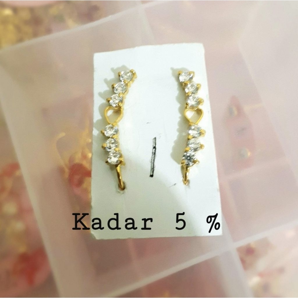 Anting Emas Muda Model Piercing 1 Gram