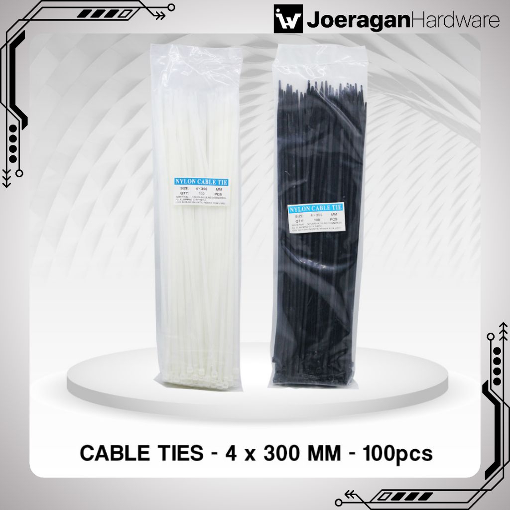 

Kabel Ties 4x300mm isi 100pcs Nylon Cable Tie Besar 30cm Insulock Tis 30 cm 4 x 300 mm Insulok pcs Panjang
