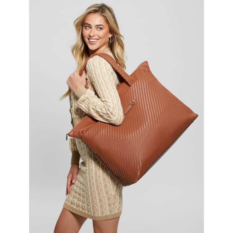 ORIGINAL ✅ GUESS - Francy Travel Tote / Cognag ($180.00) - KELENGKAPAN (DUSTBAG DAN PRICETAG)