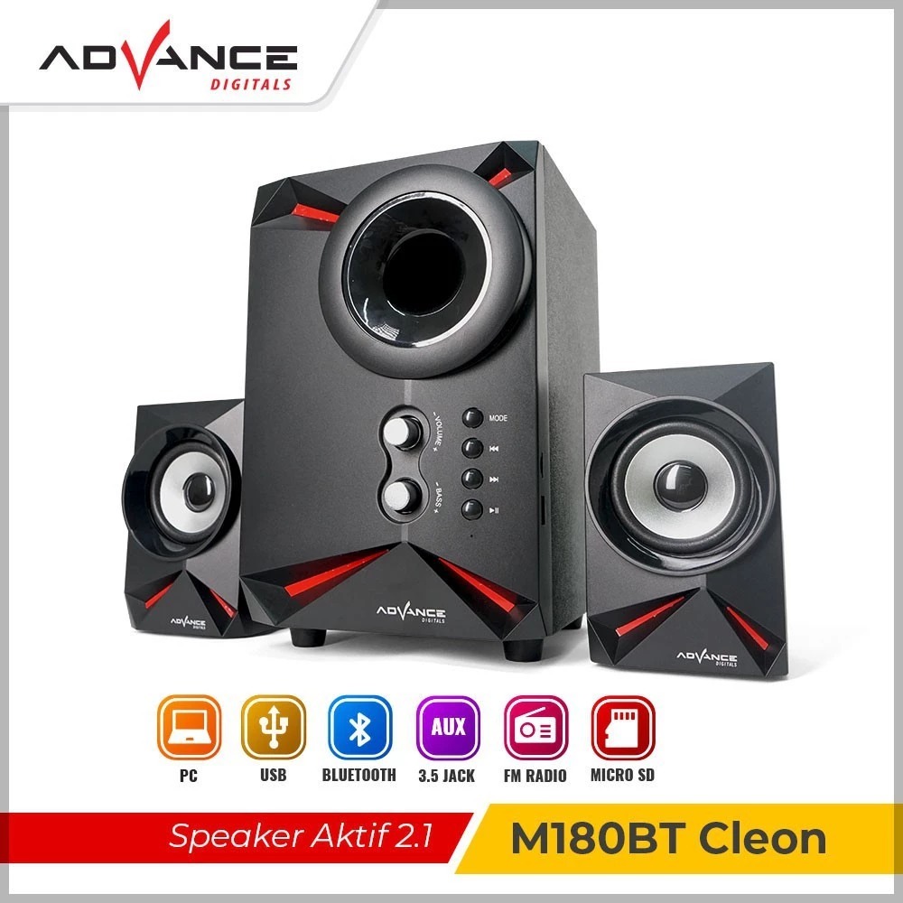 Speaker Aktif Advance M180BT Cleon Bluetooth Subwoofer BASS / M180 BT  CLEON Xtra Power Sound