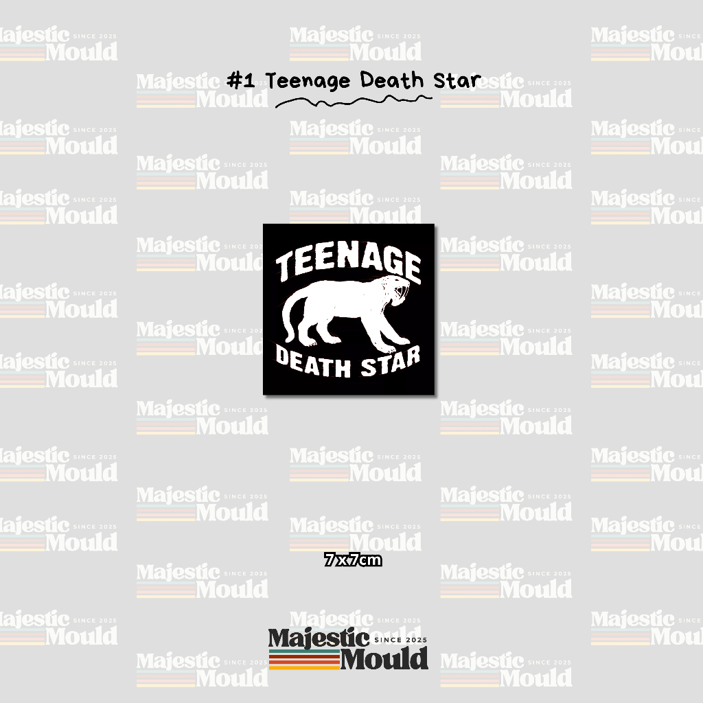

#1 Teenage – Stiker Band Vinyl Glossy | Tahan Air & Luntur (Laptop/Helm/Tumbler/dan media lainnya)